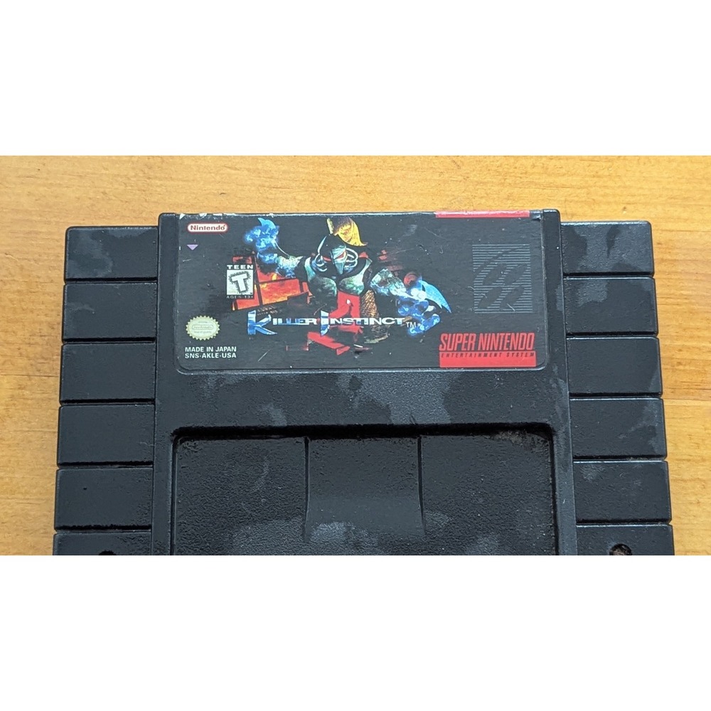 Killer Instinct Nintendo Super  SNES Black Cartridge SNS-AKLE-USA Rare‎ Fighting